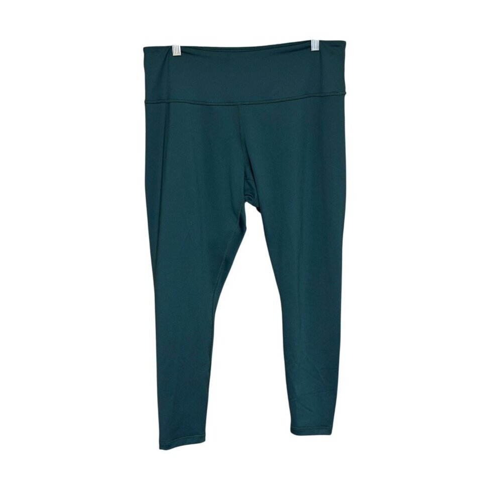 Zella High Waist Leggings Green XL Cropped 25" Inseam Athletic